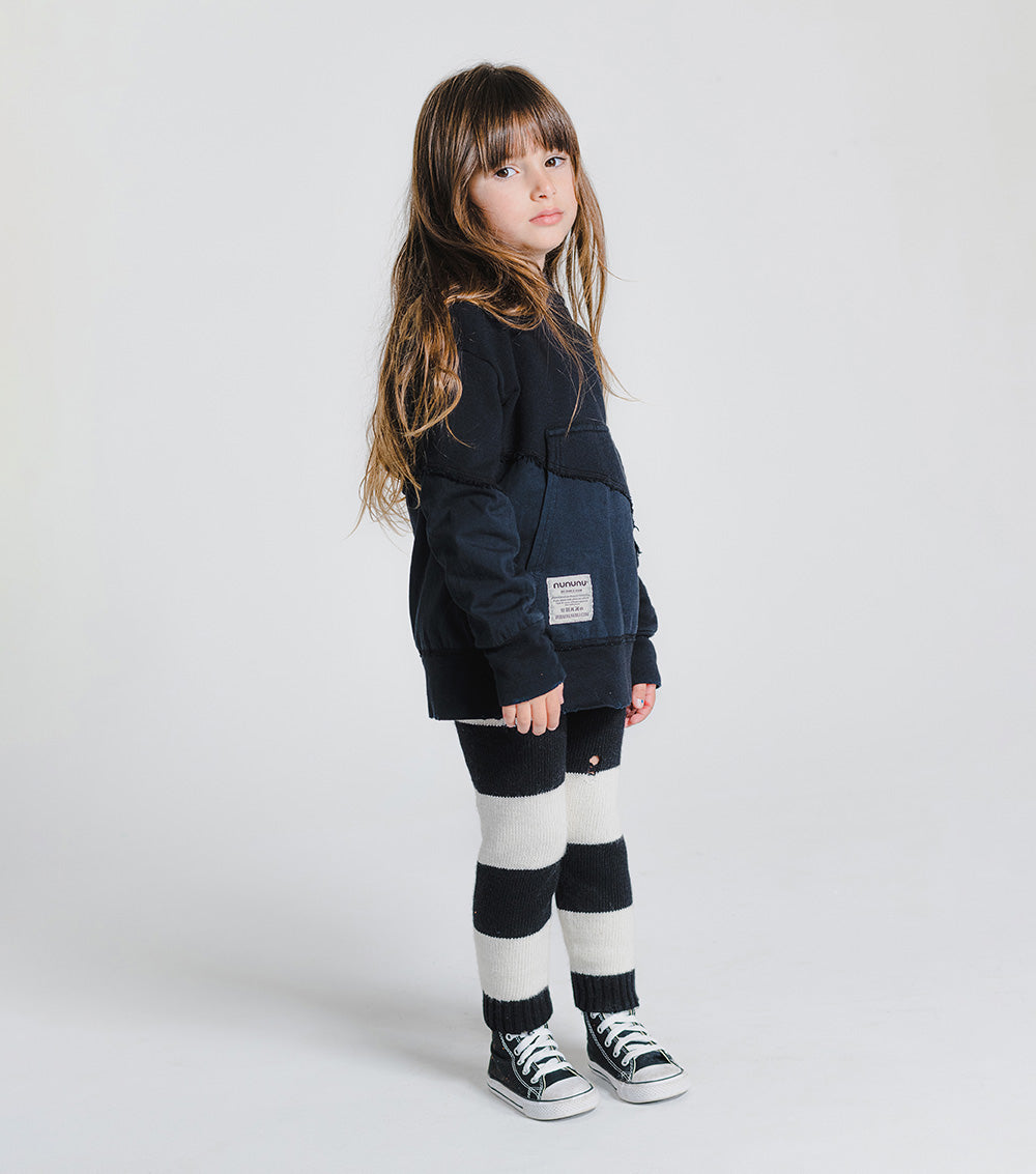 Kid | Knit Leggings | Black x White