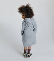Kid | Goofy Skull Hooded Dress | Heather Grey