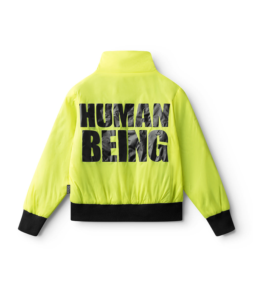 Kid | Only Human Bomber Jacket | Hot Lime