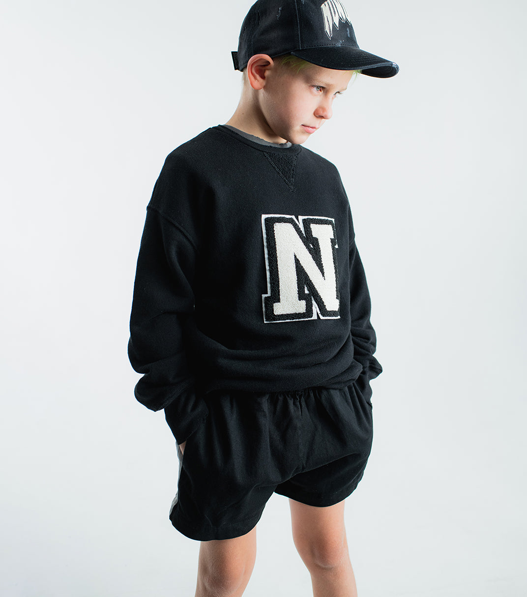 Kid | Side Stripe Shorts | Black