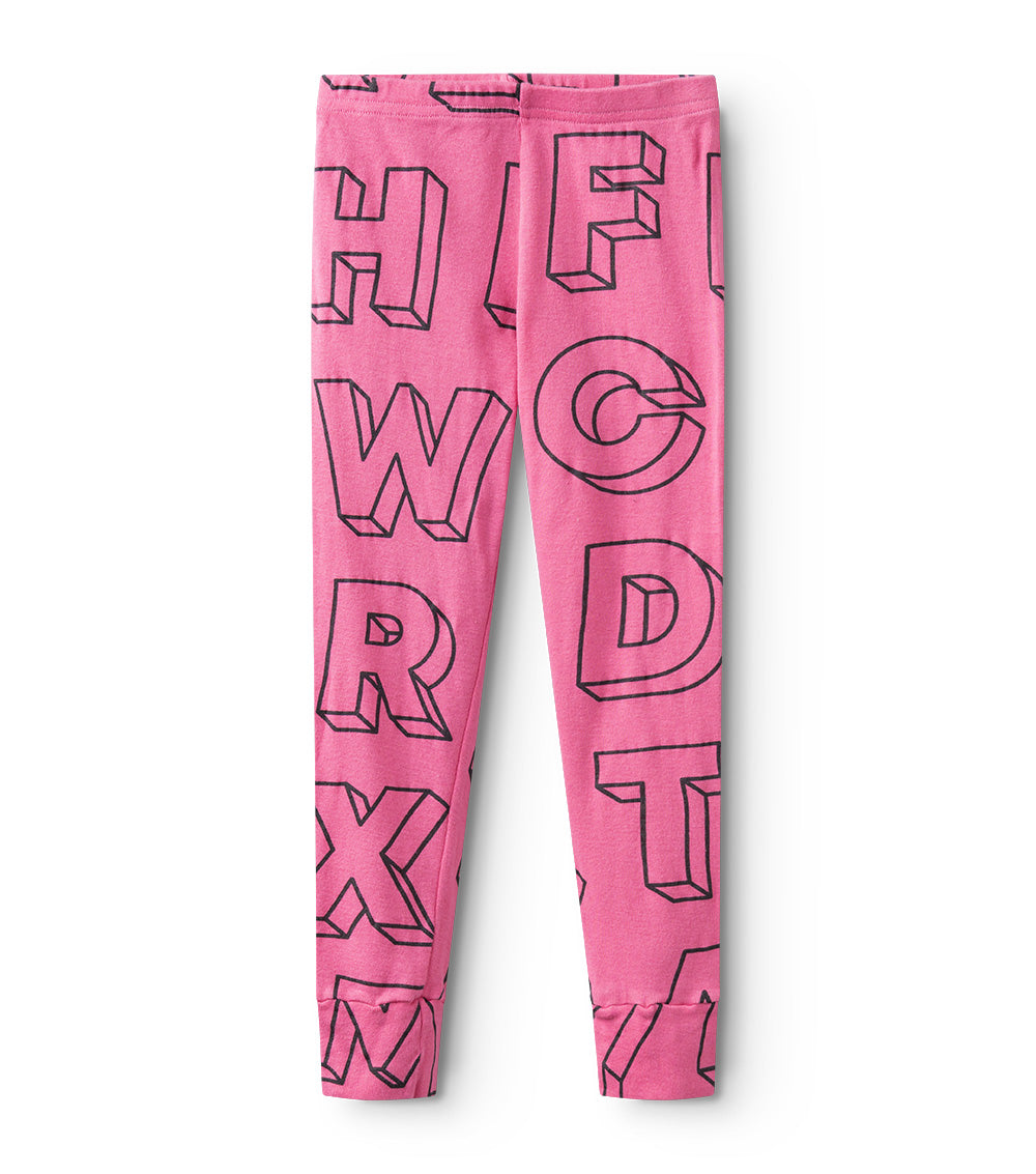 Kid | A-Z Leggings | Hot Pink