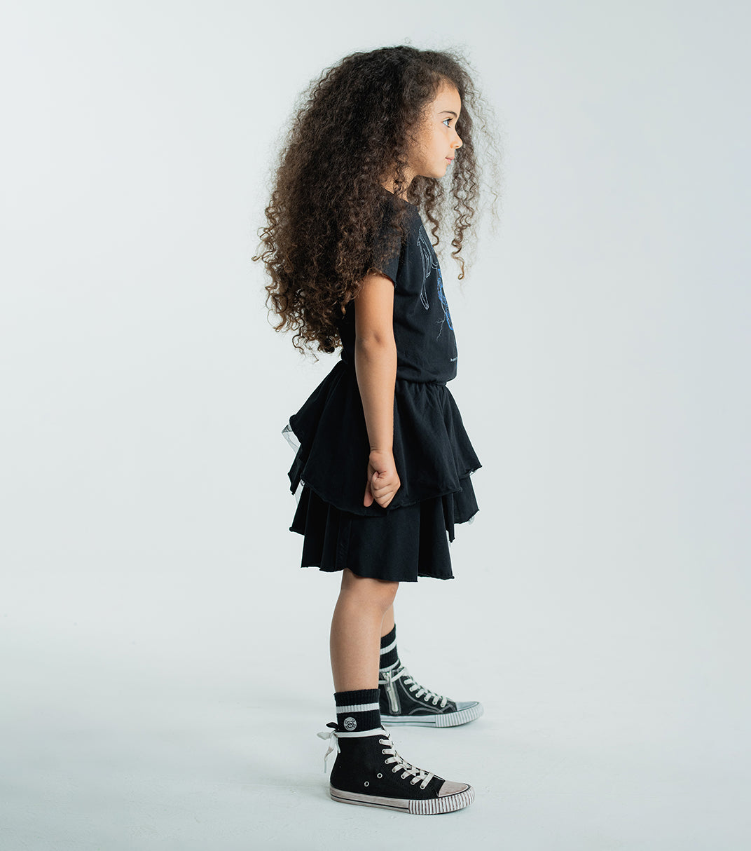 Kid | Layered Snake Dress | Black