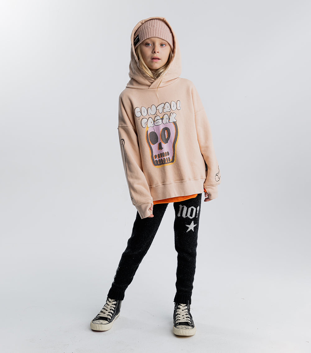 Kid | Bubbly Dizzy Skull Hoodie | Nude