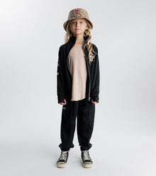 Kid | Stripey Snakes Sporty Jacket | Black