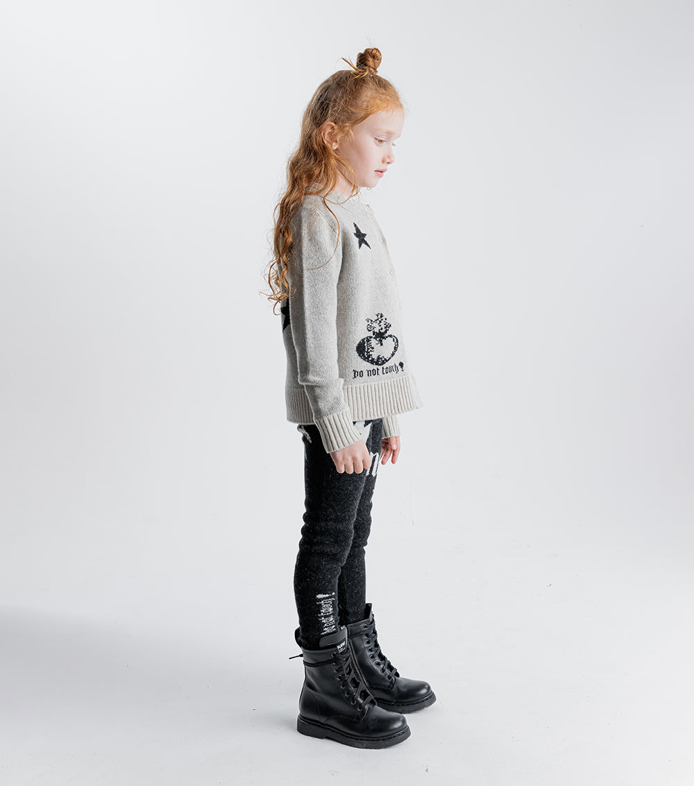 Kid | All Inked Knit Leggings | Black