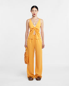 Polyka Linen Pants | Orange Pf23