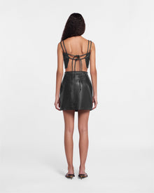 Lonne Saleokobor Alt-Leather Skirt | Black