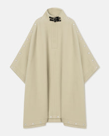 Wita Studded Felted Wool Cape | Oat