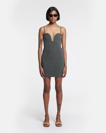 Shothi Terry-Knit Mini Dress | Graphite