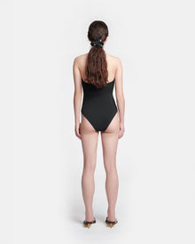 Milana Crossover Halterneck Swimsuit | Anthracite