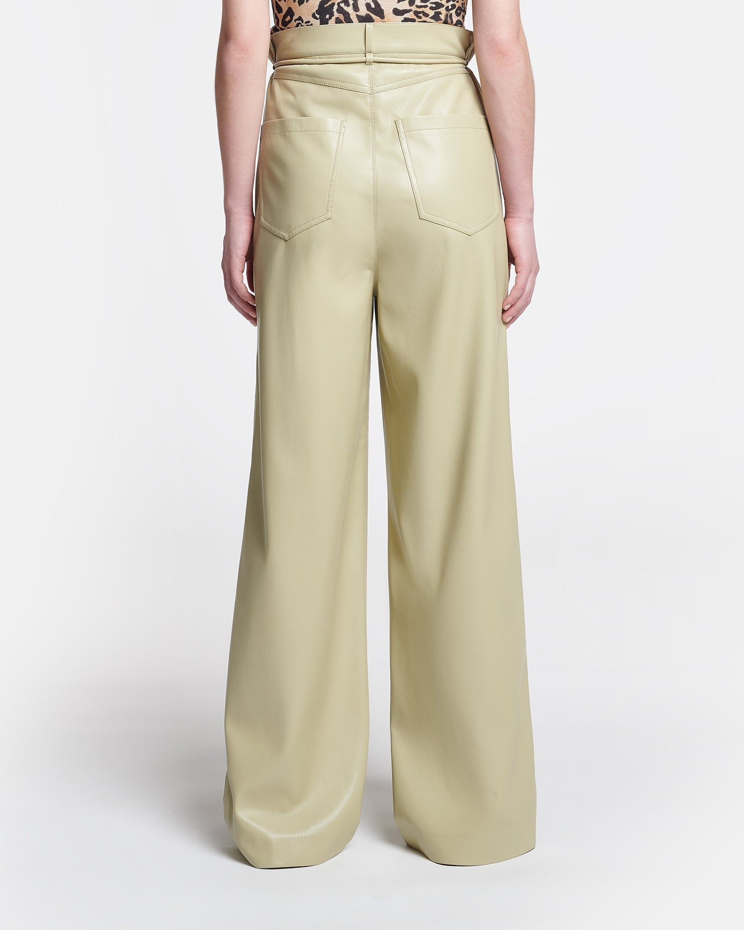 Sato Belted Okobor Pants | Pale Olive