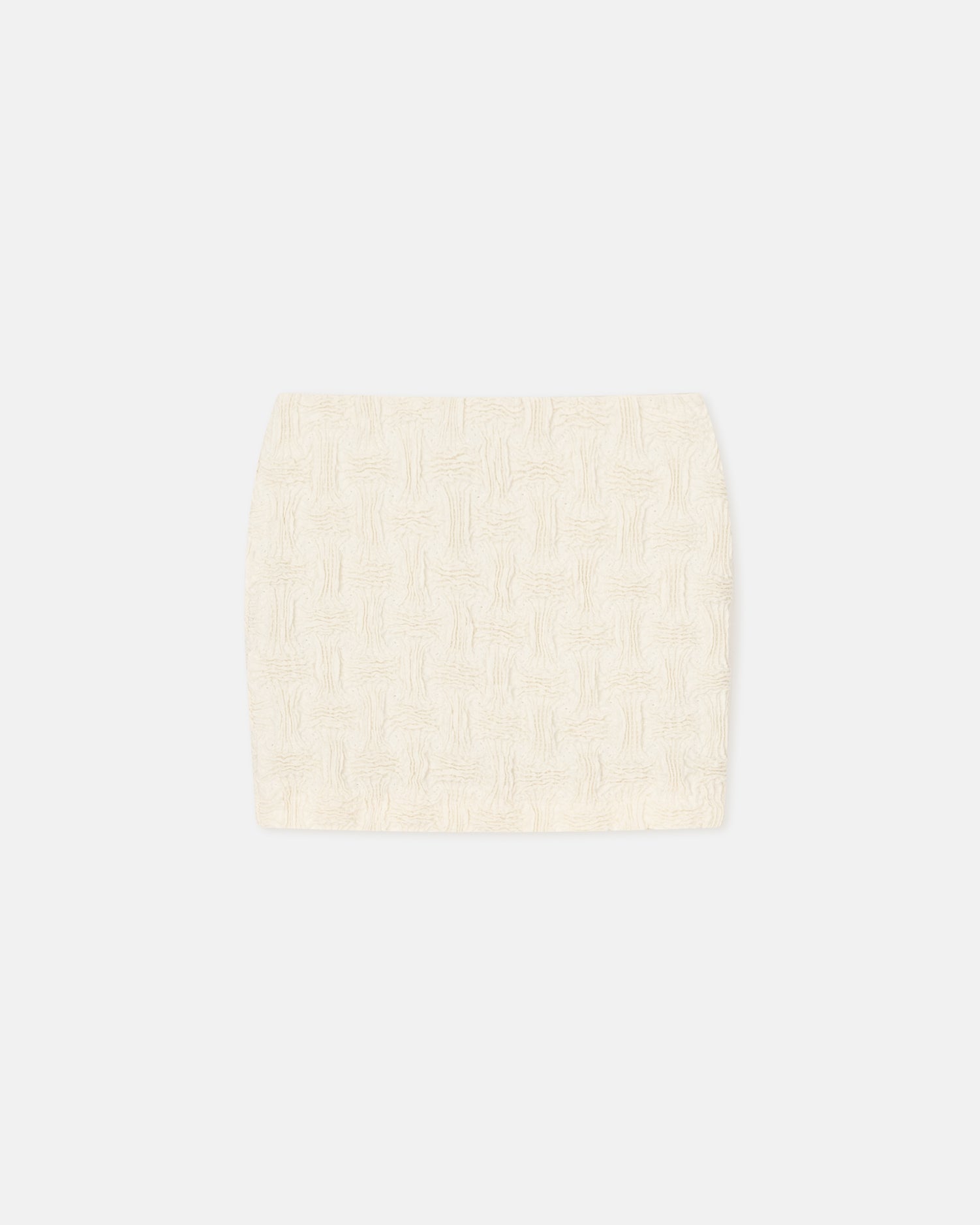 Lyle Seersucker Tech Linen Mini Skirt | Creme