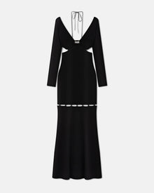 Womens | Varda Ribbed-Knit Maxi Dress | Black