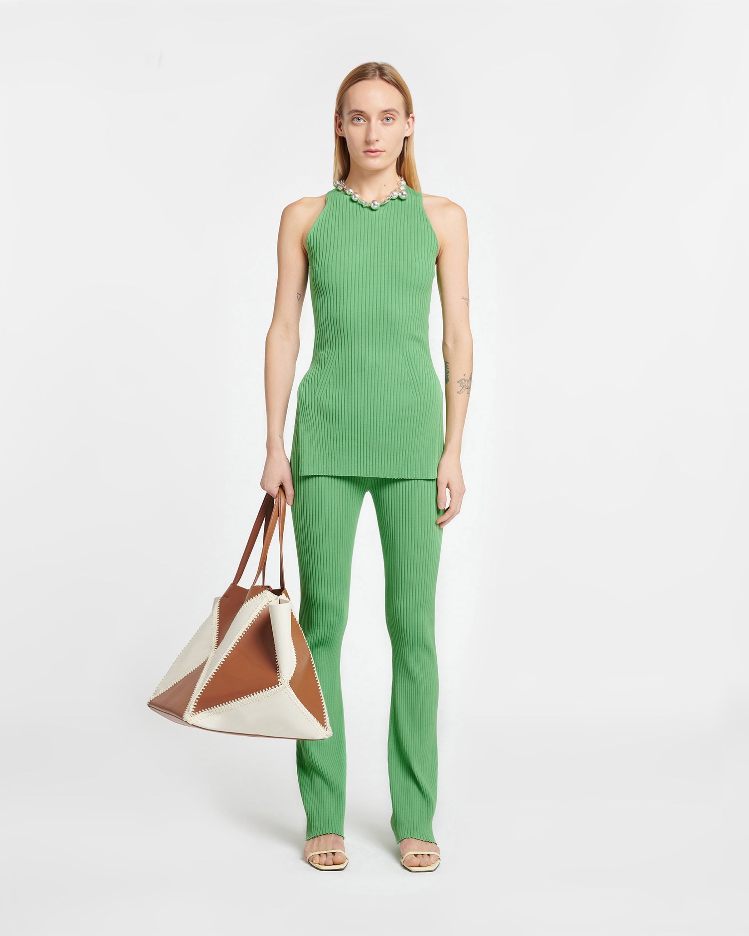 Cornelie Ribbed-Knit Pants | Green