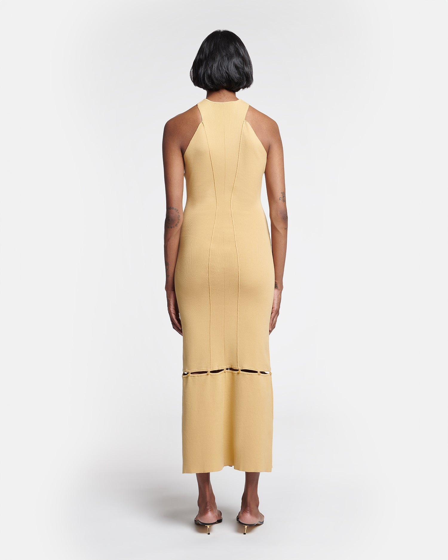 Seya Crocheted Ribbed-Knit Maxi Dress | Sun Yellow