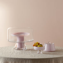 Bloom Cake Stand With Dome | Clear Crystal