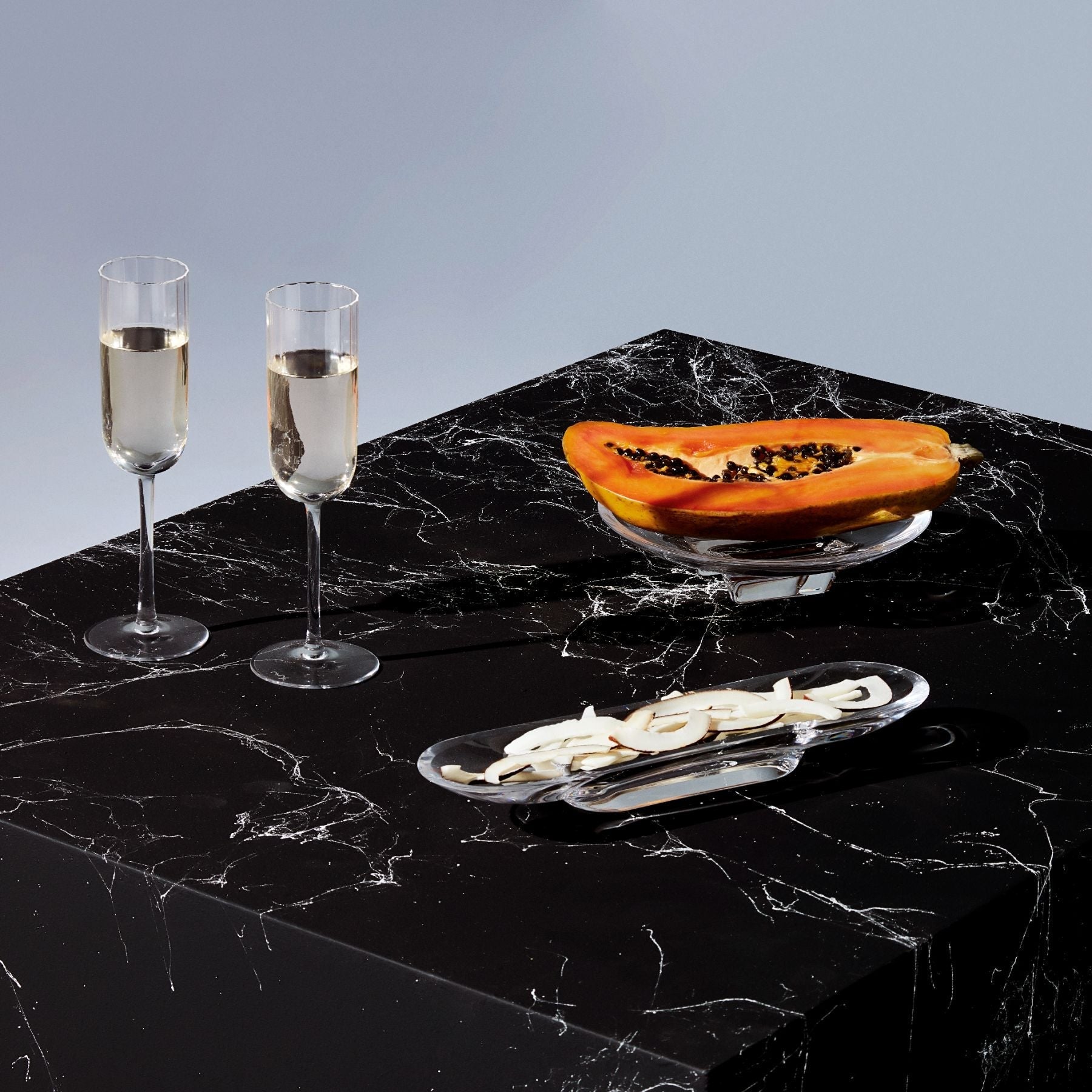 Silhouette Footed Bowl | Clear Crystal