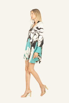Nerissa Dress | Cyan Green Abstract Floral