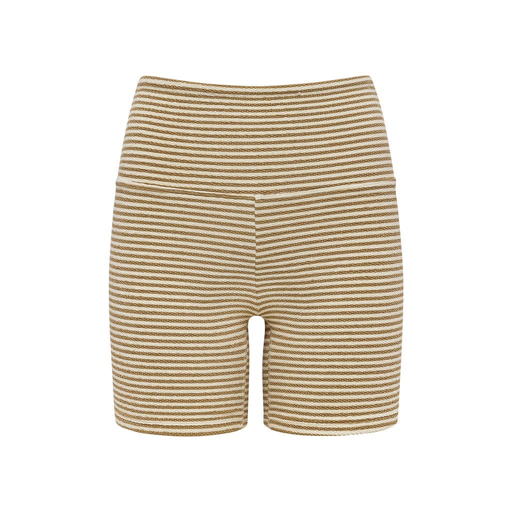 Midi Bike Short | Neutral Stripe