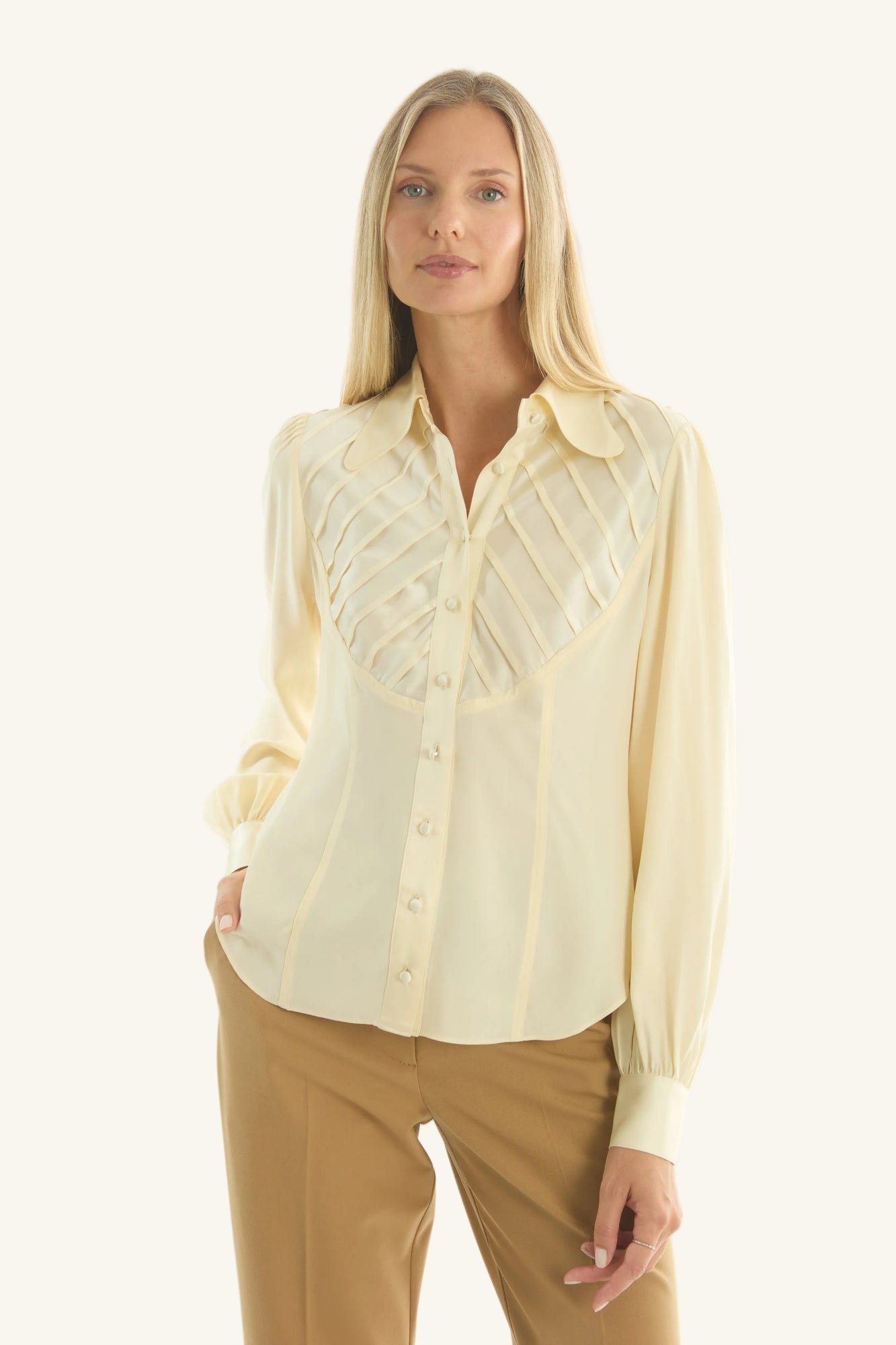 Nila Blouse | Vintage Creme
