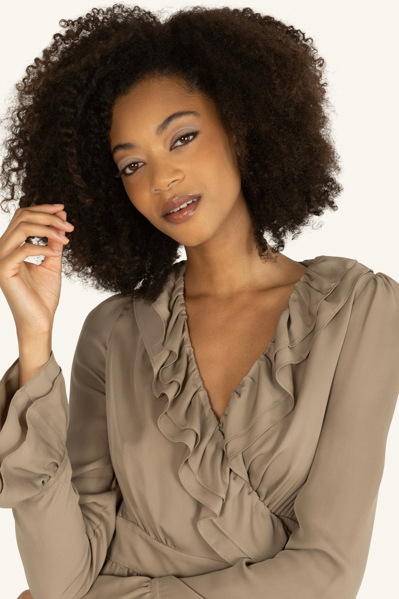 Noelle Blouse | Taupe