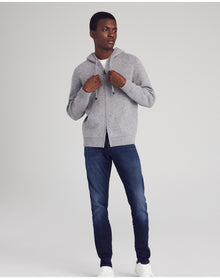 Nomad1942 | Men | Columbus Cashmere Hoodie Jacket | Cement