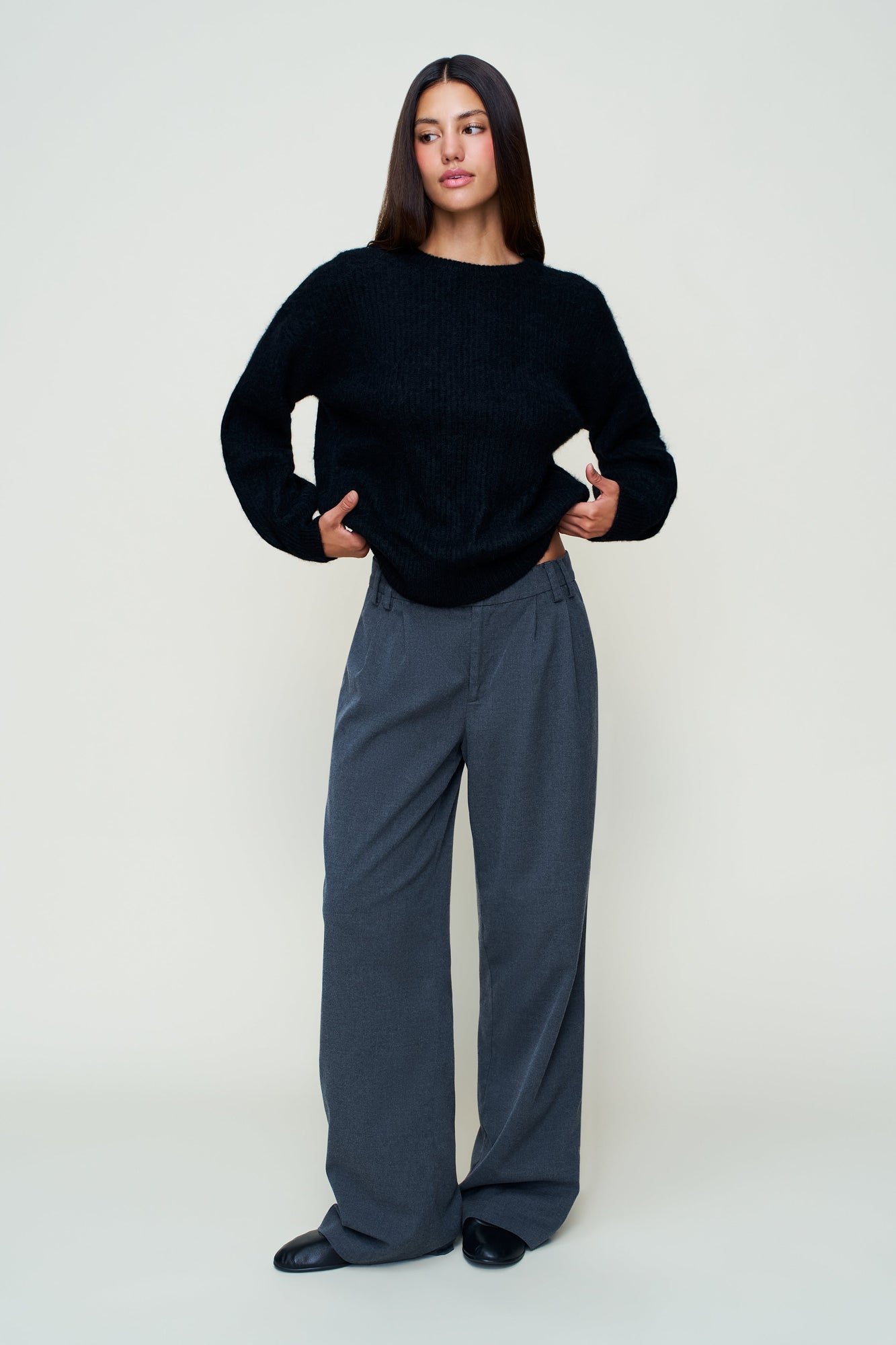 Womens | Bobbie Oversized Wool Jumper | Black
