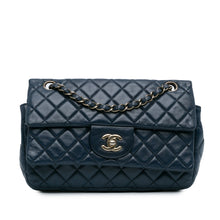 Chanel | Pre-Owned CC Quilted Lambskin Double Flap | Blue/Navy
