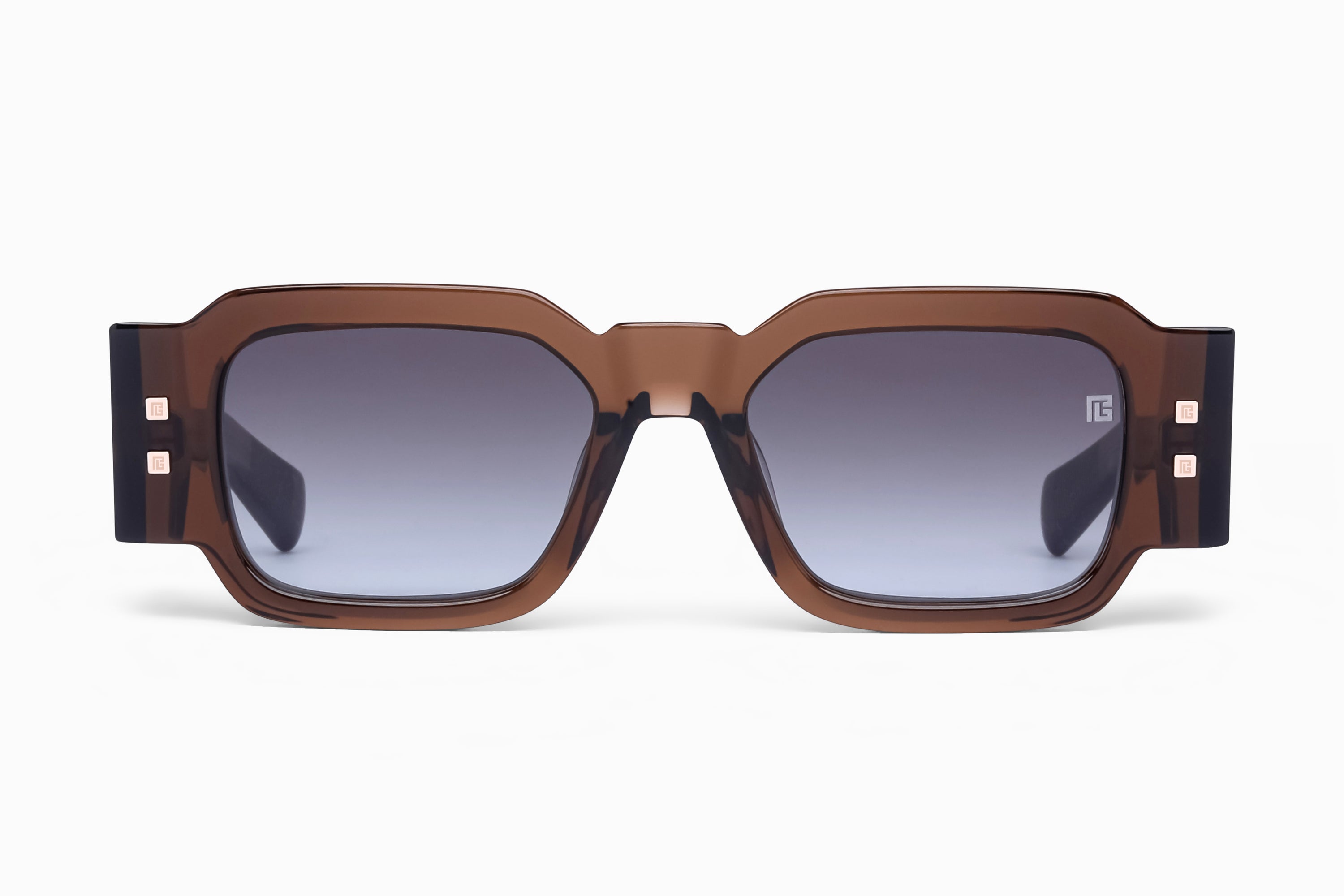 Unisex | Olivier - III Sunglass | Crystal Brown - Gold | Dark Grey Gradient