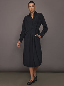 Tropez Oversized Shirt Dress | Black