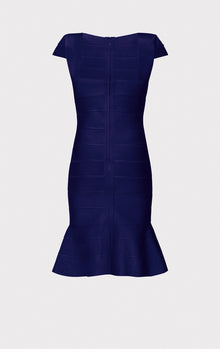 Cap Sleeve Bandage Dress | Classic Blue