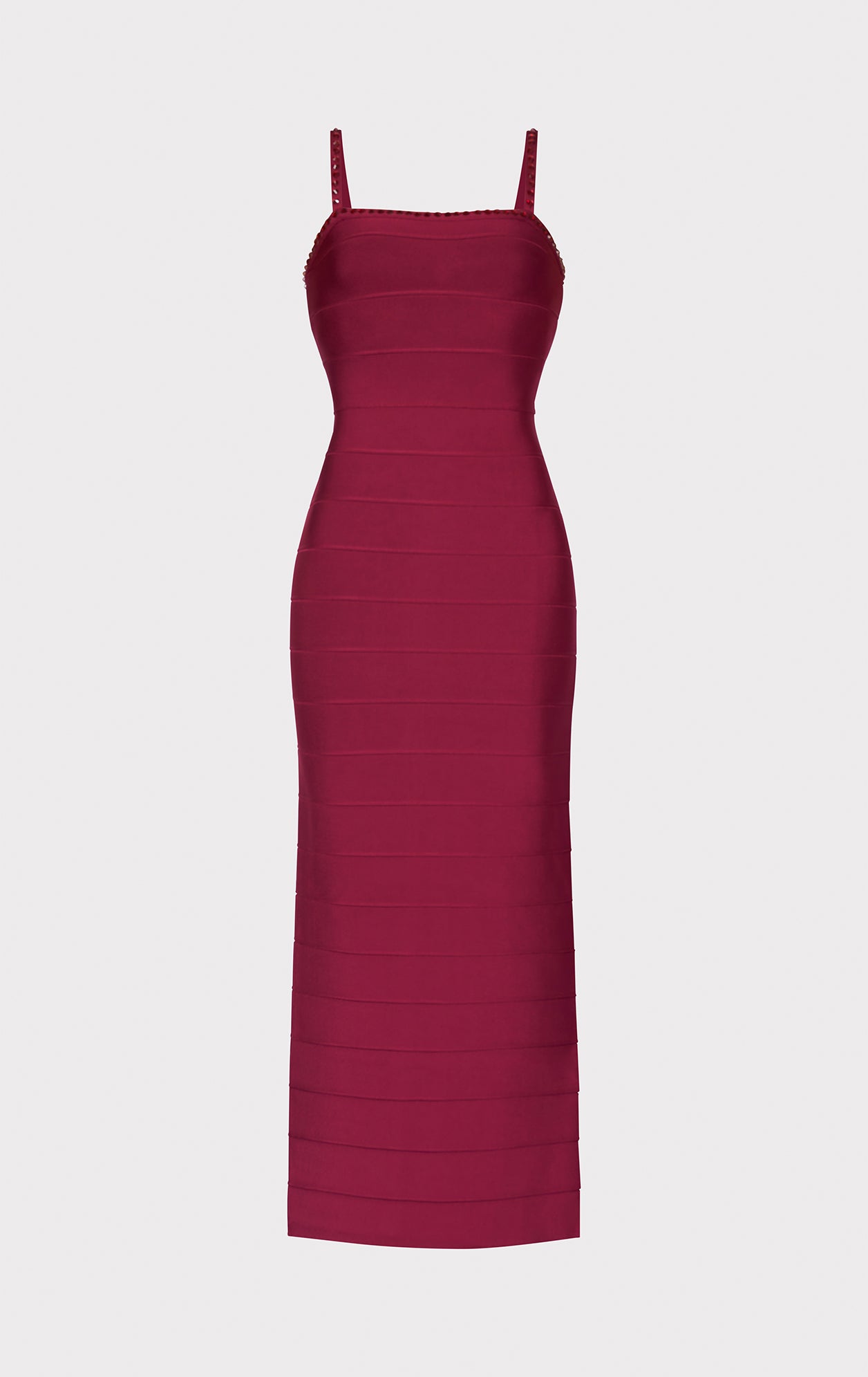 Bandage Spaghetti Strap Gown | Raspberry