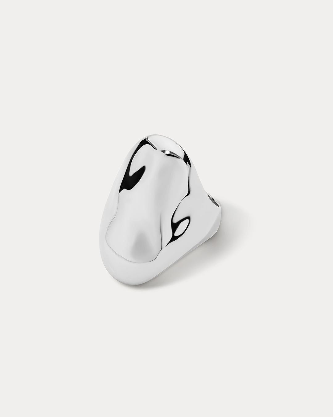The Liquid Metal Statement Ring | Silver