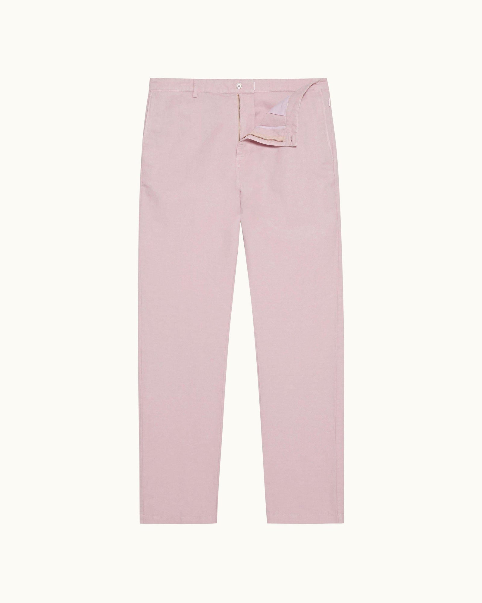 Conch Pink Cotton-Linen Trousers | Conch Pink