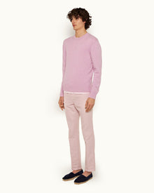 Conch Pink Cotton-Linen Trousers | Conch Pink