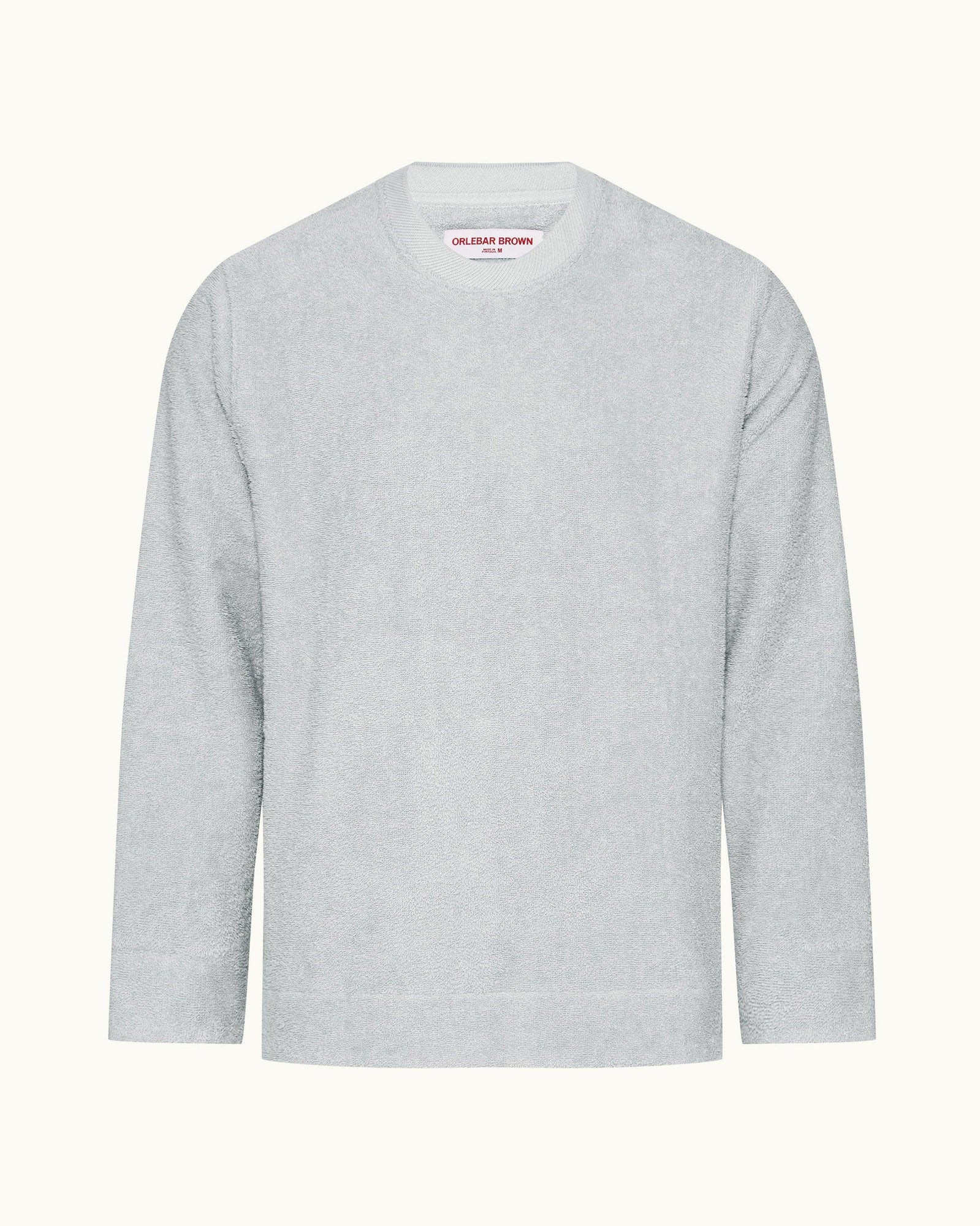 Serenity Blue Relaxed Fit Long Pile Towelling Sweatshirt | Serenity Blue