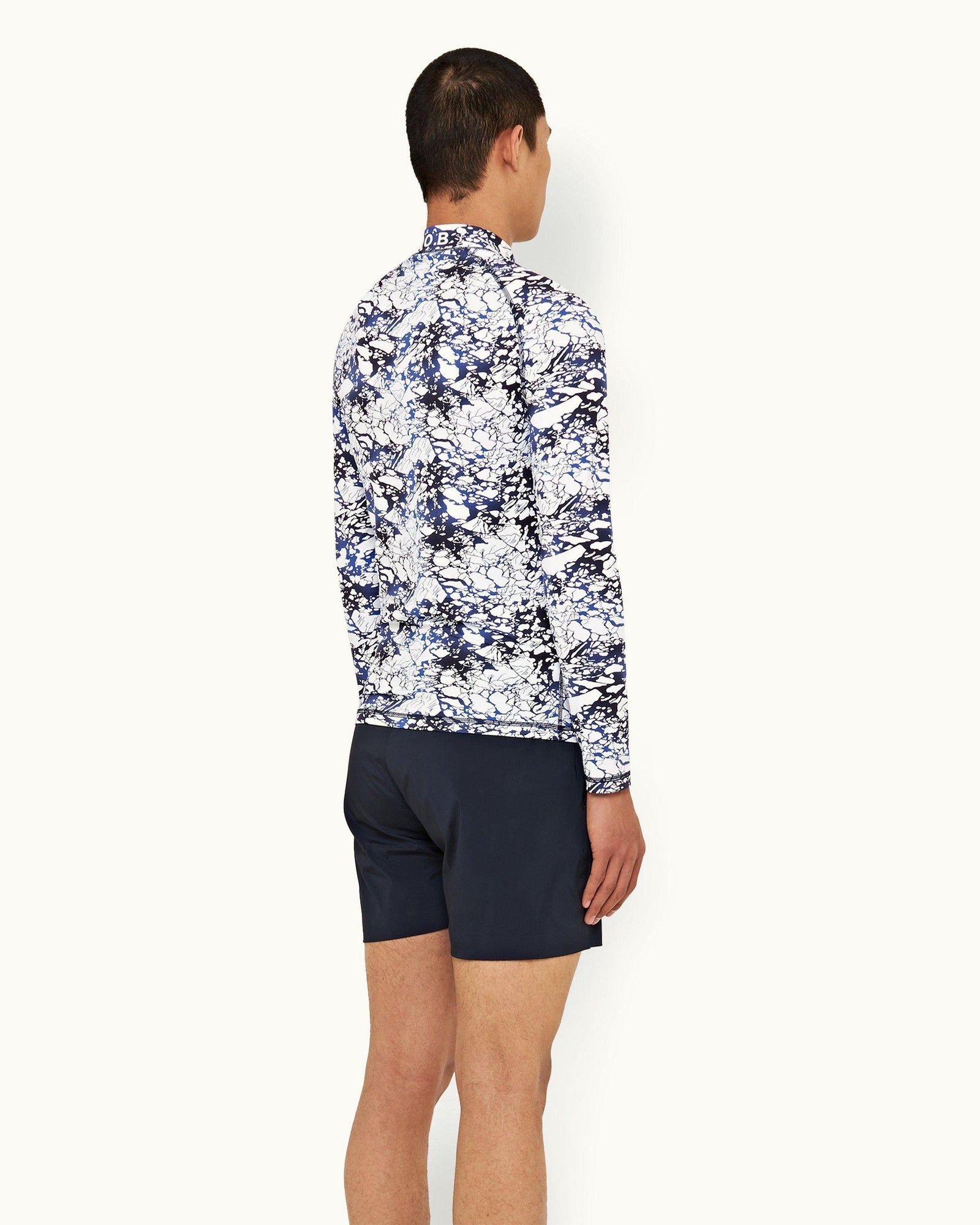 Cloud/Mazanine Ice Print Half-Zip Rash Guard | Cloud/Mazanine