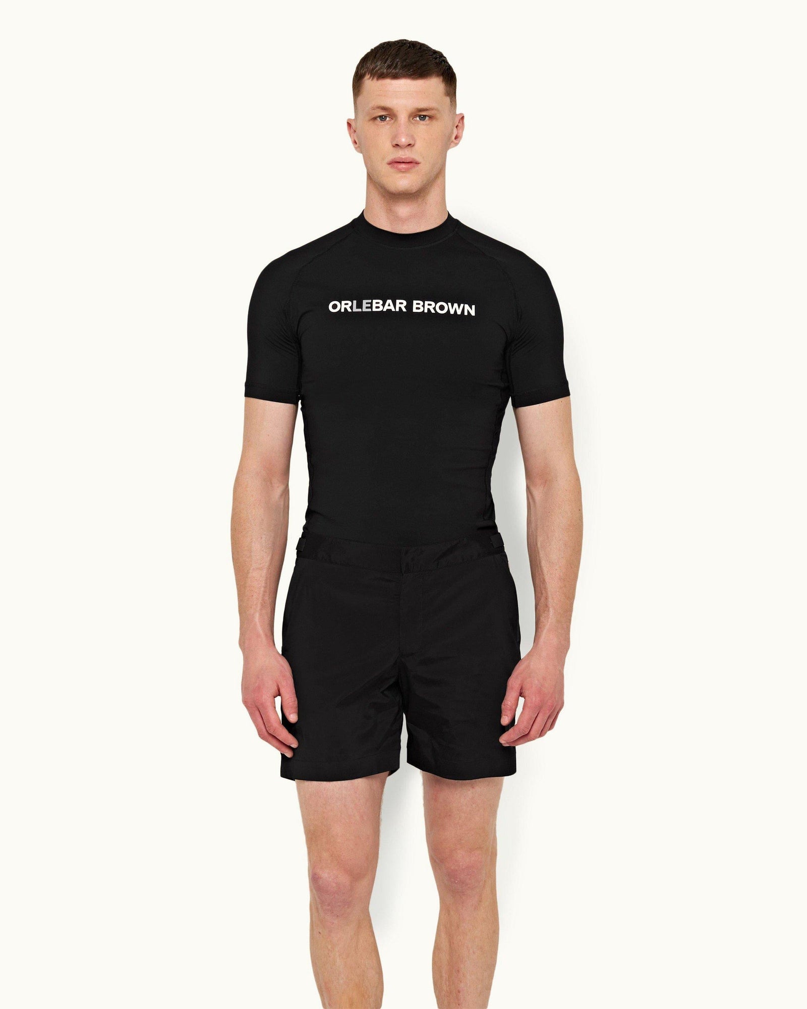 Black Short-Sleeve Rash Guard | Black