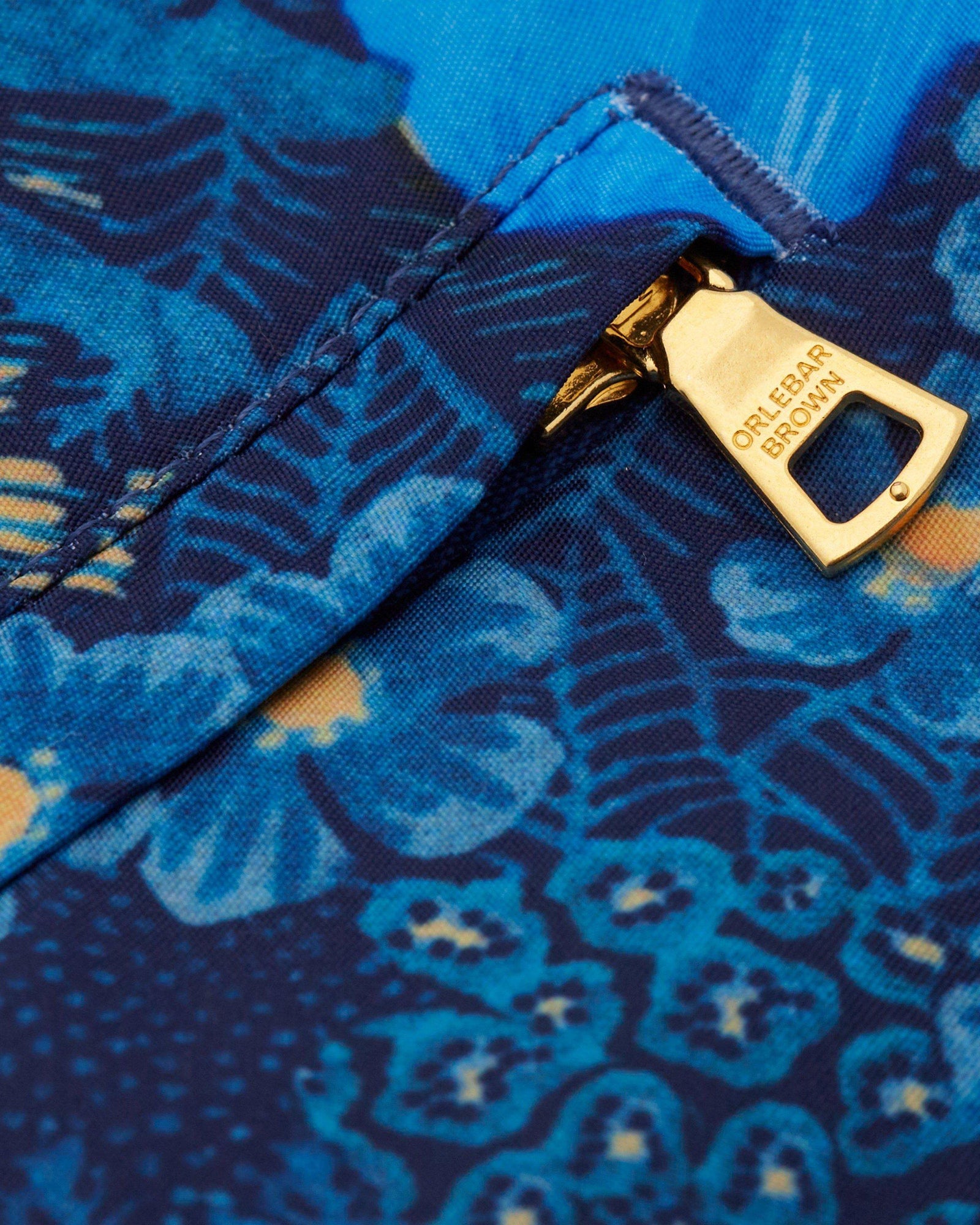 Bulldog Night Iris/Cerulean Tropic Nightfall Print Mid-Length Swim Shorts | Night Iris/Cerulean