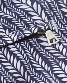 Bulldog Lagoon Blue/White Fern Mid-Length Swim Shorts | Lagoon Blue/White