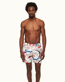 Bulldog White Sand Flight Of Fantasy Mid-Length Swim Shorts | White Sand