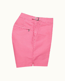 Wham/White Geo Pointpart Mid-Length Swim Shorts | Wham/White