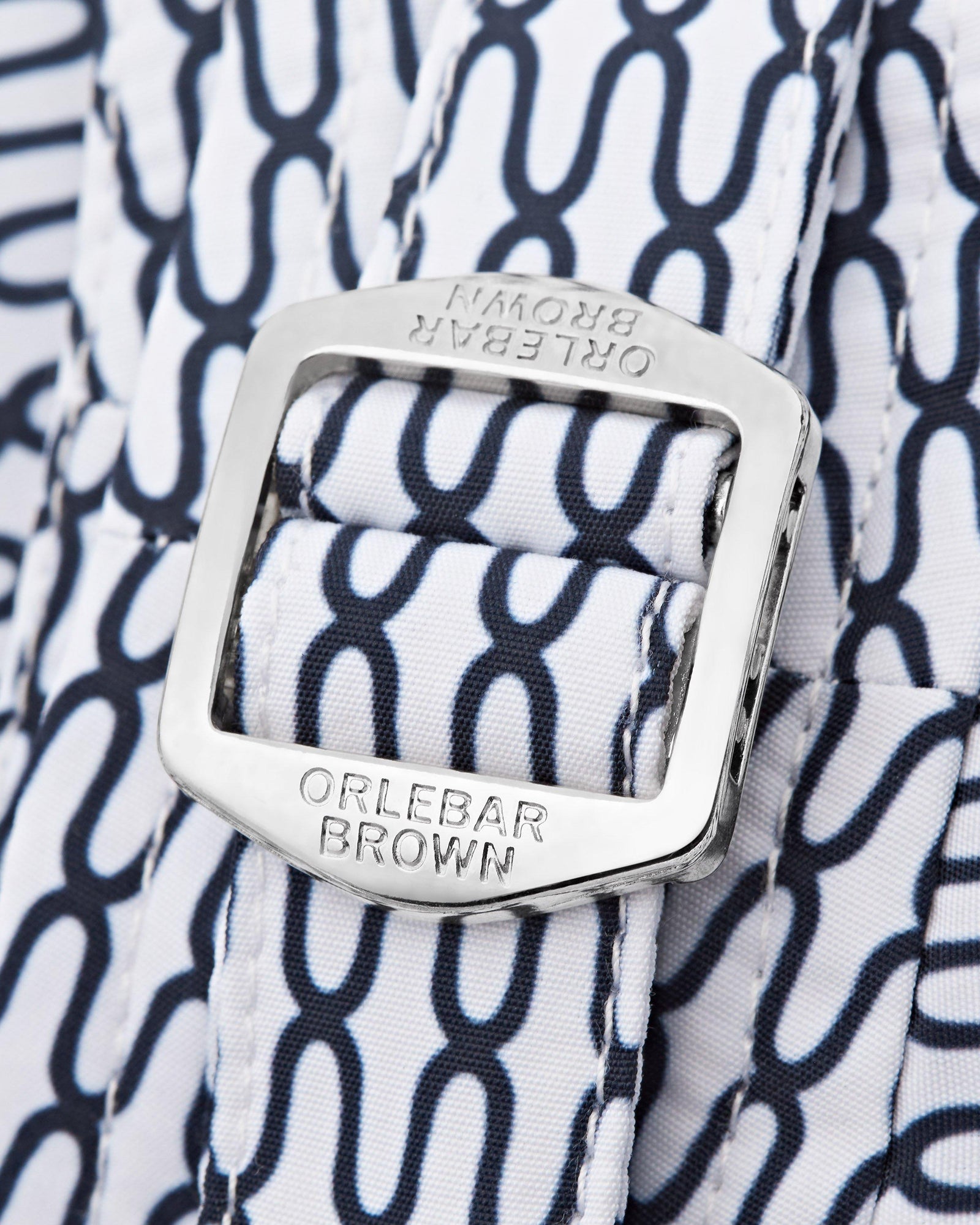 Bulldog White/Midnight Navy Geo Pointpart Mid-Length Swim Shorts | White/Midnight Navy