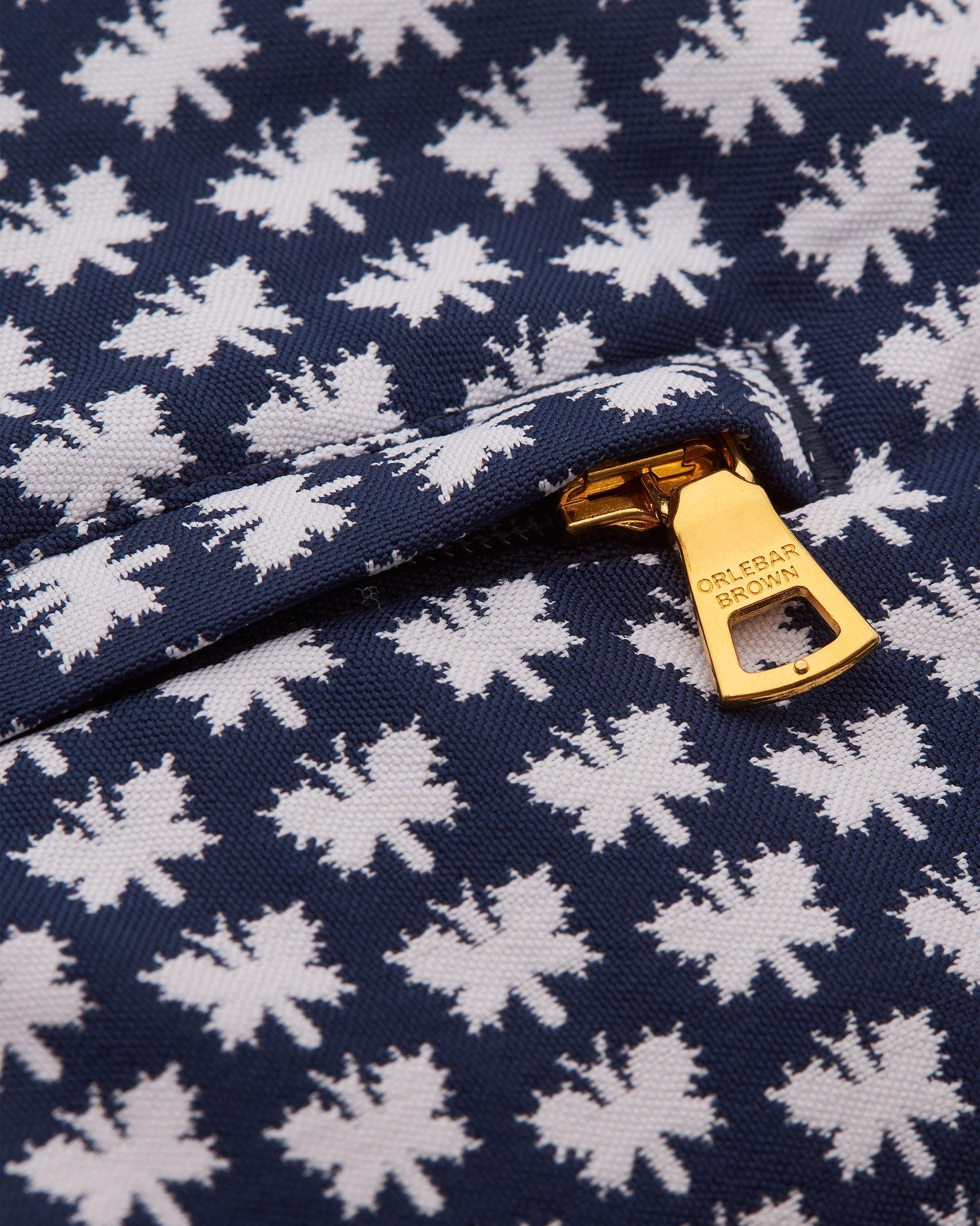 Bulldog Jacquard Flutter Jacquard Mid-Length Swim Shorts Woven In Italy in Night Iris/White Sand colour | Night Iris/White Sand