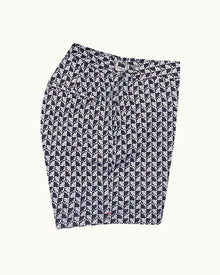 Bulldog Navy/White Otaru Mid-Length Swim Shorts | Navy/ White