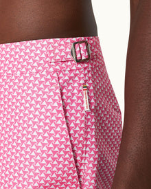 Pax Print Mid-Length Swim Shorts Woven In France in Wham colour | Wham