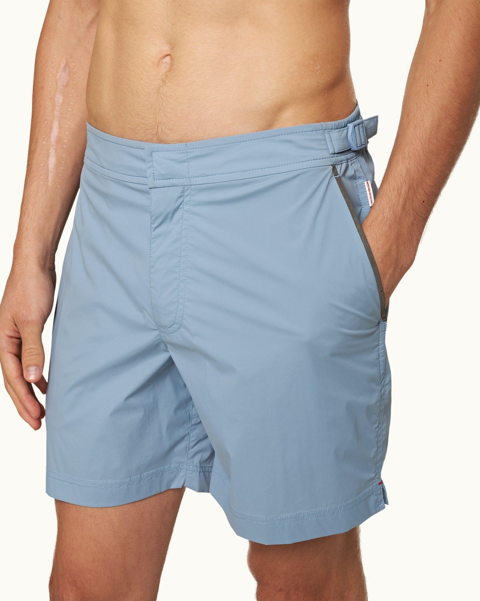 Bulldog Sport Mid-Length Swim Shorts In Blue Ash | Blue Ash