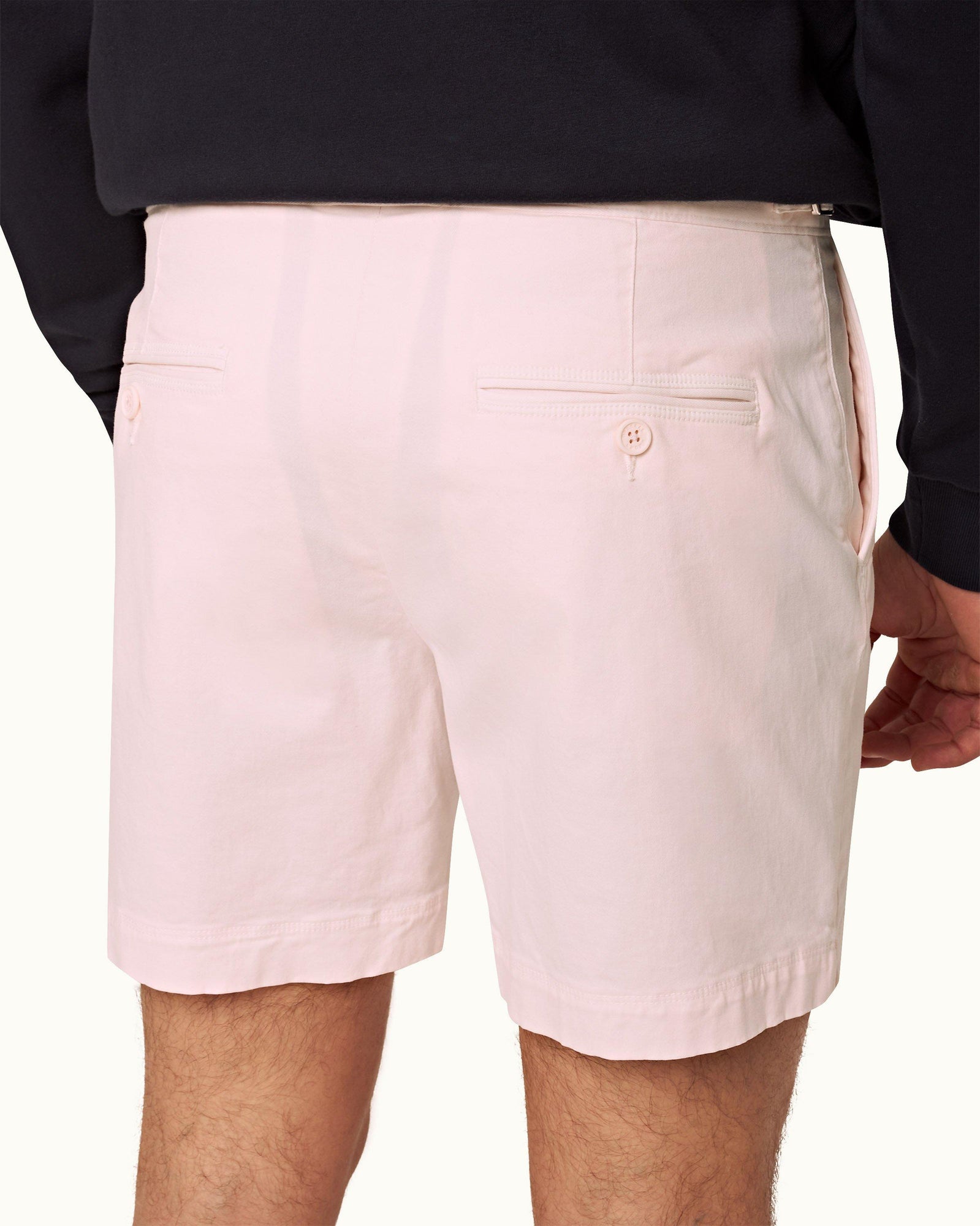 Bulldog Stretch-Cotton Rose Mid-Length Stretch-Cotton Shorts | Rose