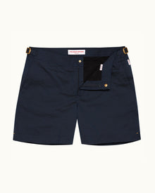 Night Iris Tonal Seersucker Mid-Length Swim Shorts | Night Iris