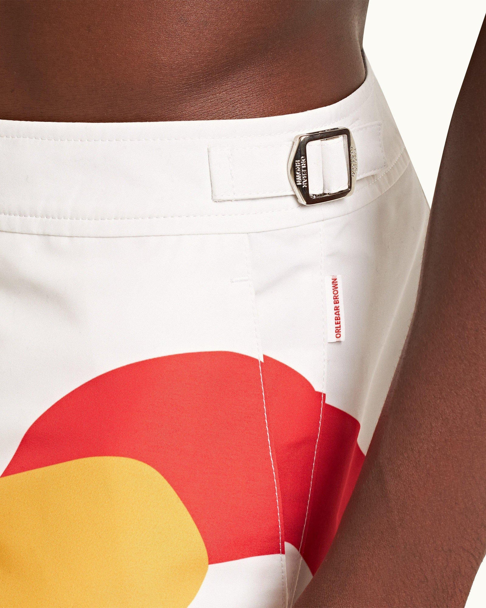 White Sand O.BUOY Mid-Length Swim Shorts | White Sand